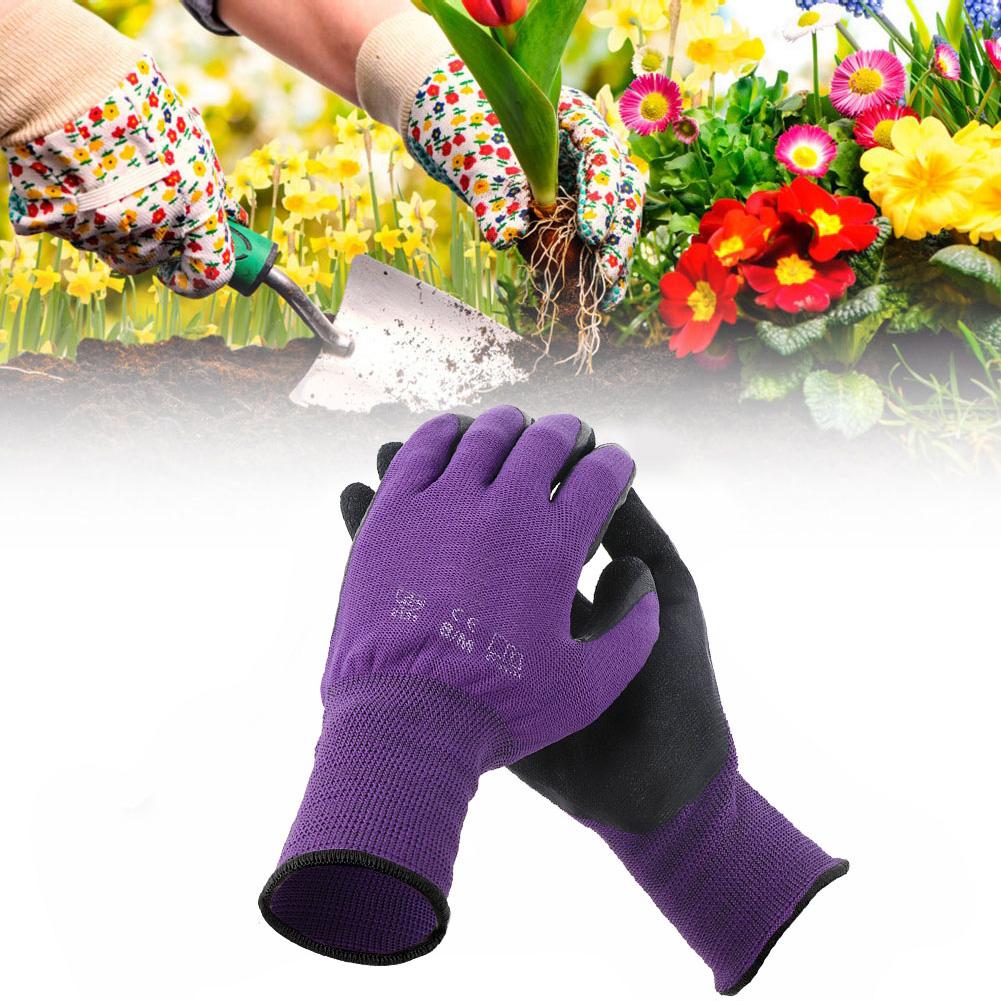 Gardening Work Labor Glove Nylon Nitrile Latex Grip Wear Resistant Gloves