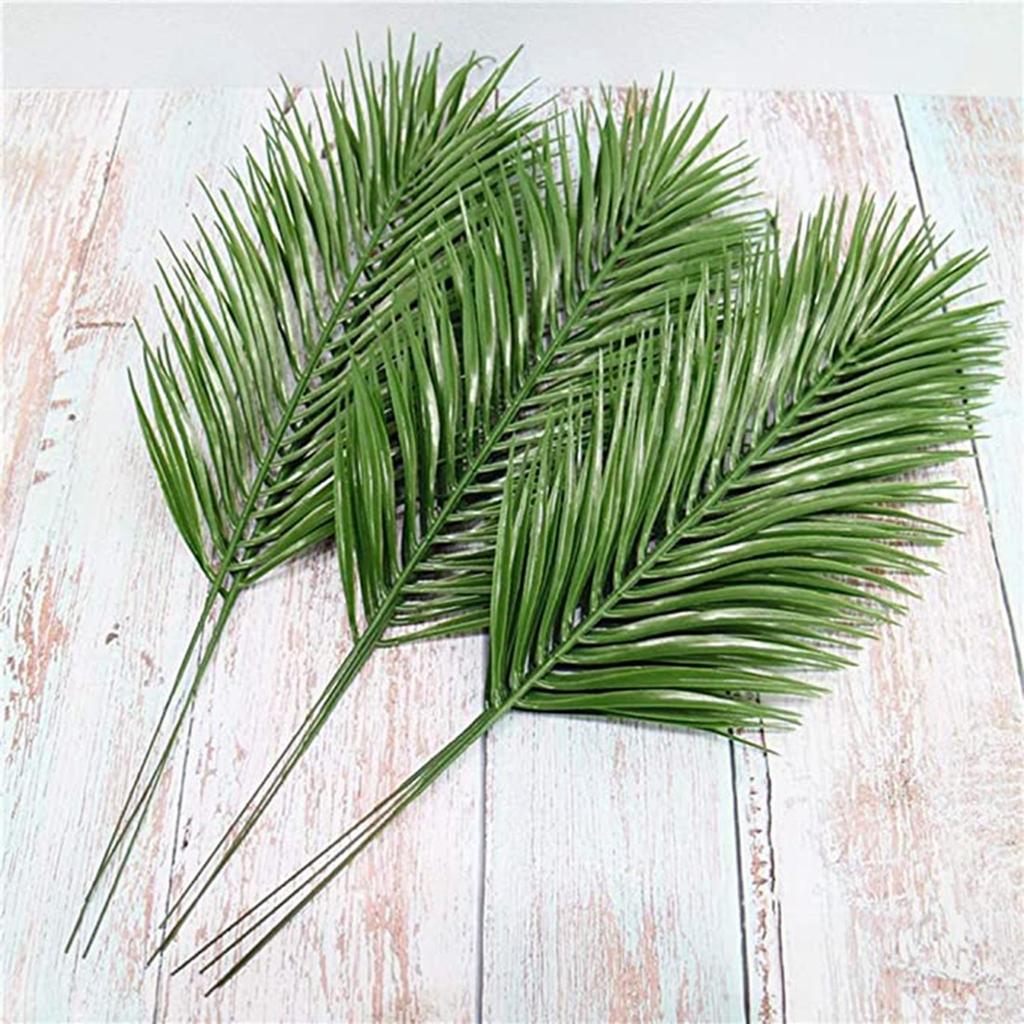 20Pcs Artificial Palm Leaves Faux Fake Palm Fronds Plant (Green) uygun