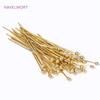 Wholesale 18-35mm 14K Gold Plated Brass Metal Ball Head Pins,Pins For Jewelry Making,For DIY Beading Accessories Findings
