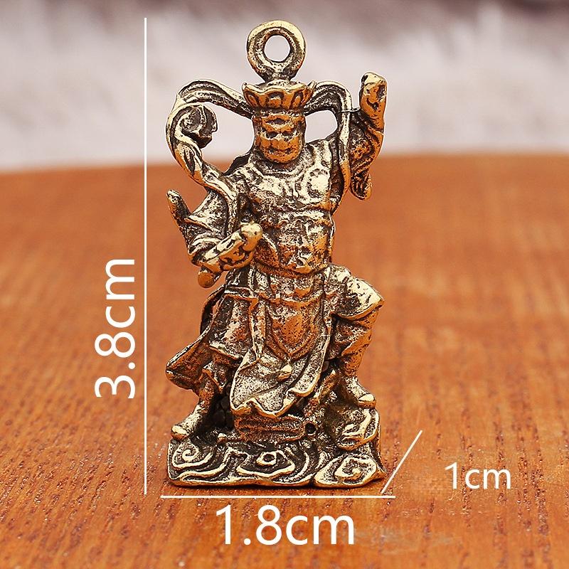 New Retro Brass Four Heavenly Kings Statues Desktop Ornaments Antique Miscellanea Buddha Bronze Carvings Vintage Bronzeware