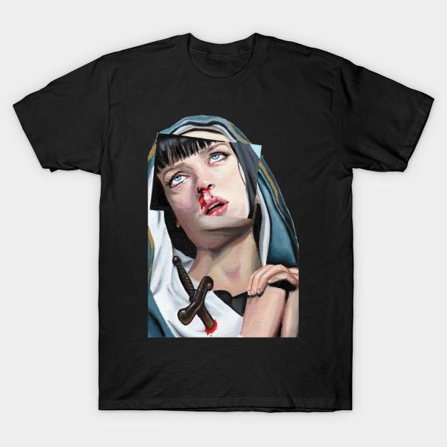 Funny Pulp Fiction TShirt Mia Wallace Quentin Tarantino Graphic Tshirts 90s Vintage Women Men Breathable Comfortable Tee Shirts