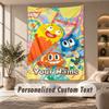Fantastico Mondo di Gumball Arazzo, Testo Personalizzato su Misura, Arazzo da Appendere alla Parete per Soggiorno Decorazione Murale per la Casa