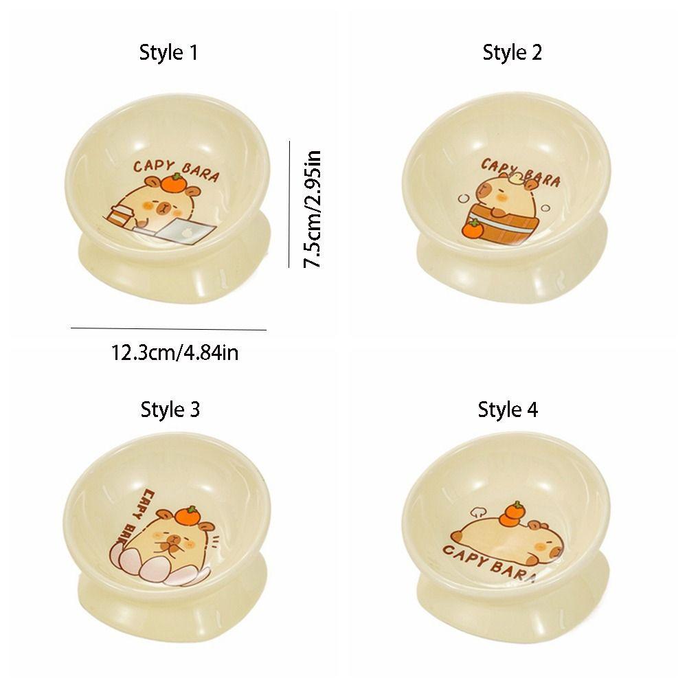 Slanted Mouth Pet High Foot Bowl Ceramic Dog Food Feeding Basin Cat Bowl  Water Container