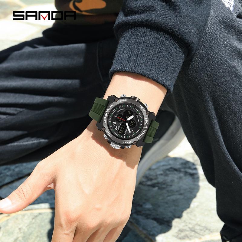 New Sanda Stylish Waterproof Multifunctional Luminous Electronic Watch