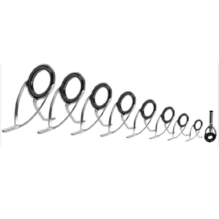 9Pcs Stainless Steel Ceramic Rings Rod Tip Fishing Rod Guides Single/Double Leg Fishing Rod Guides Rings Easily Install