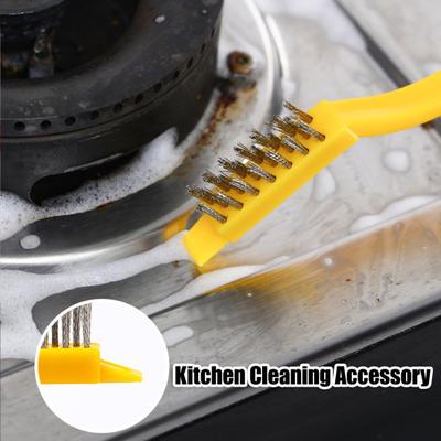 1 Set Wire Brush Oven Scraper Set Anti-scratch Anti-slip Handle Smooth Stainless Steel