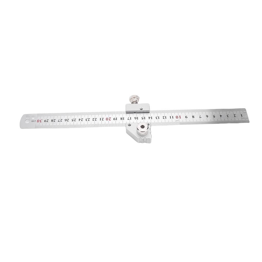 Carpentry Scriber Position Block Steel Ruler with Fixing Locator Woodworking Multifunctional Line Marking Gage 45 90