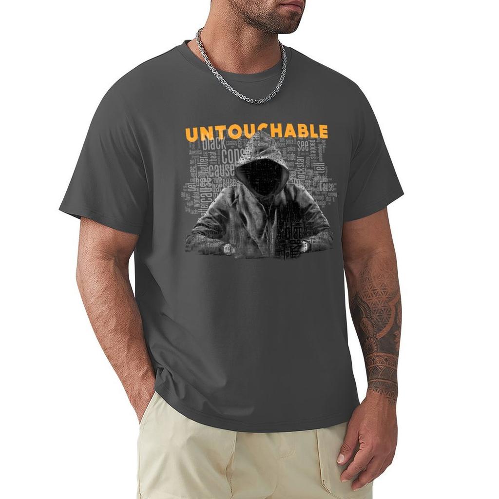 Untouchable, T-Shirt Short Sleeve Tee Kawaii Clothes Plus Size Clothes Plus Size Tops Oversized T Shirt Men