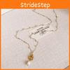French Vintage Pearl Pendant Necklace With Geometric Design For Women