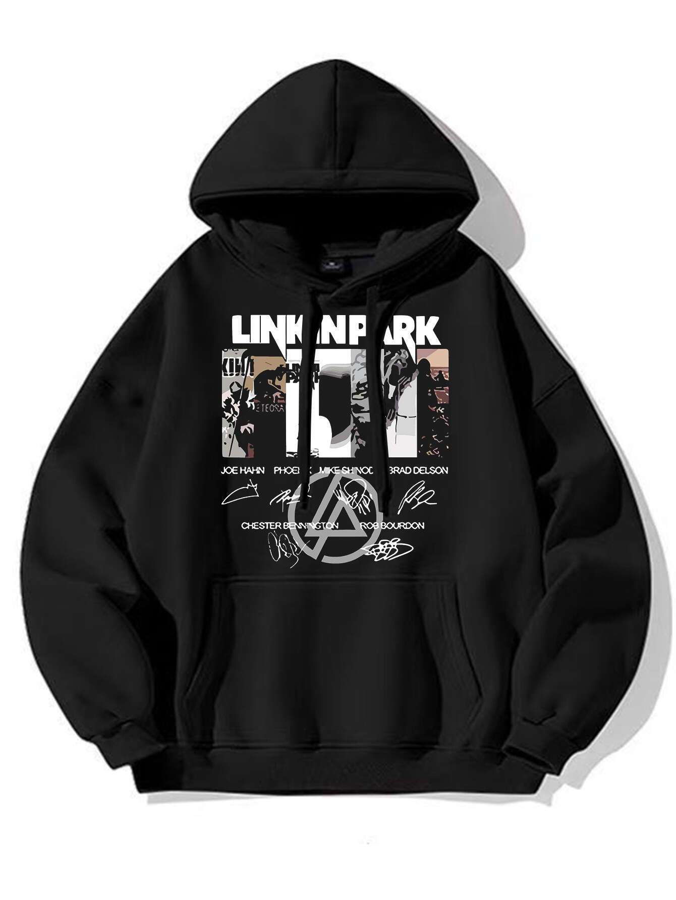 

Men s Casual Polyester Pullover with Kangaroo Pocket Slight Stretch Knit Fabric Regular Fit Alphabet Pattern Streetweat Hoodies 3XL