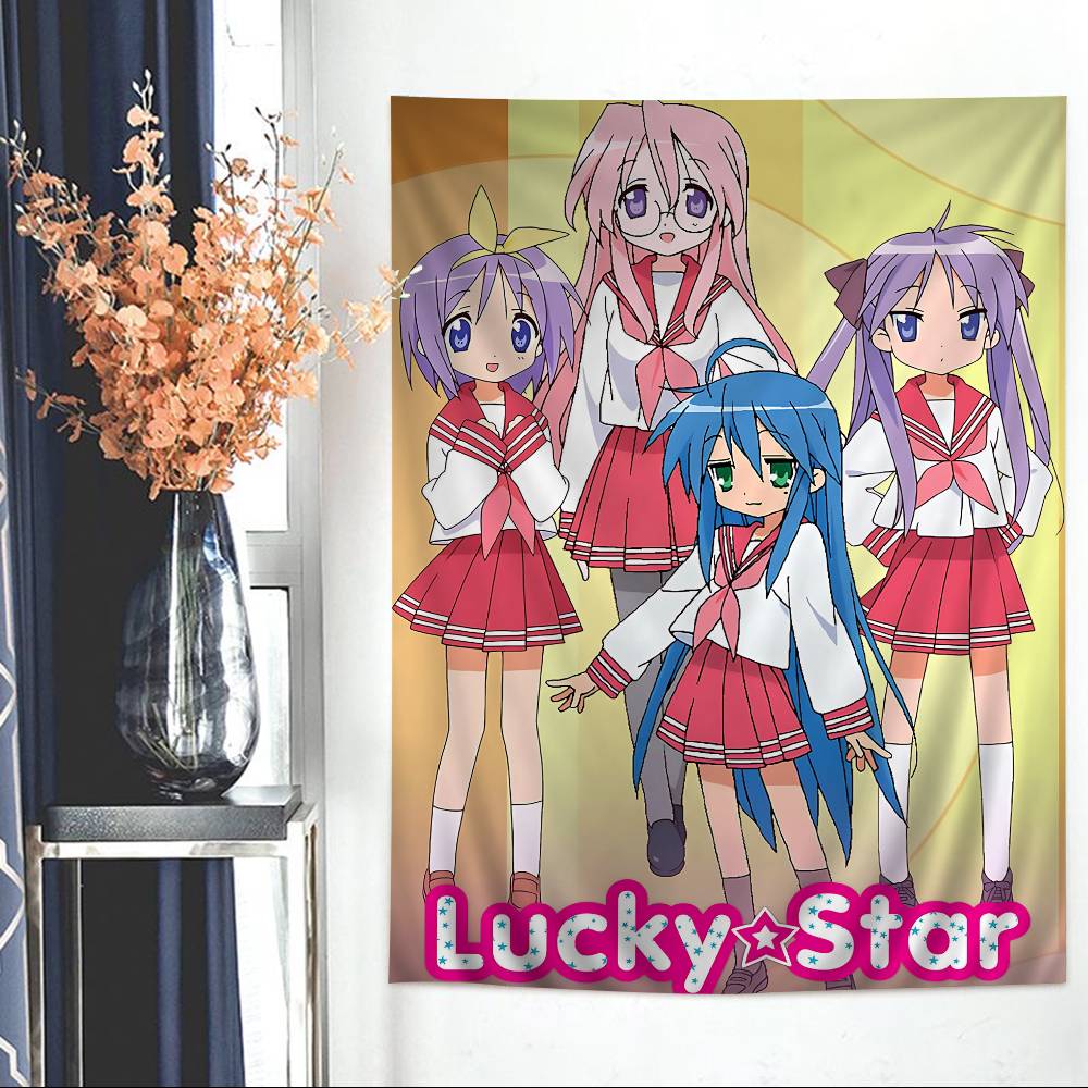 Lucky Star Comedy Anime Hippie Wall Hanging Tapestries For Living Room Home Dorm Decor Art Home Decor
