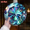 Luxury Round Metal Wall Art 7.8 Inch Diamond Shine Aluminum Home Decor for Living Room Bedroom Bathroom