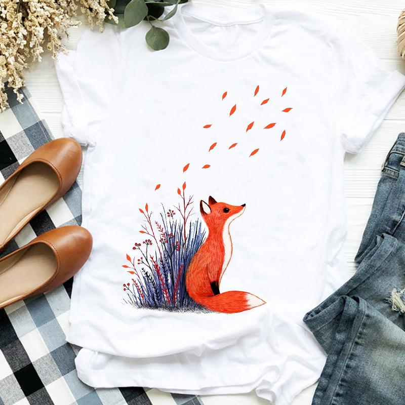 Women Lady Cartoon Cat Coffee Life Pet Cute Trend Fashion Print Tshirt Shirt Clothes Top Graphic Female T Tee Womens Tshirt