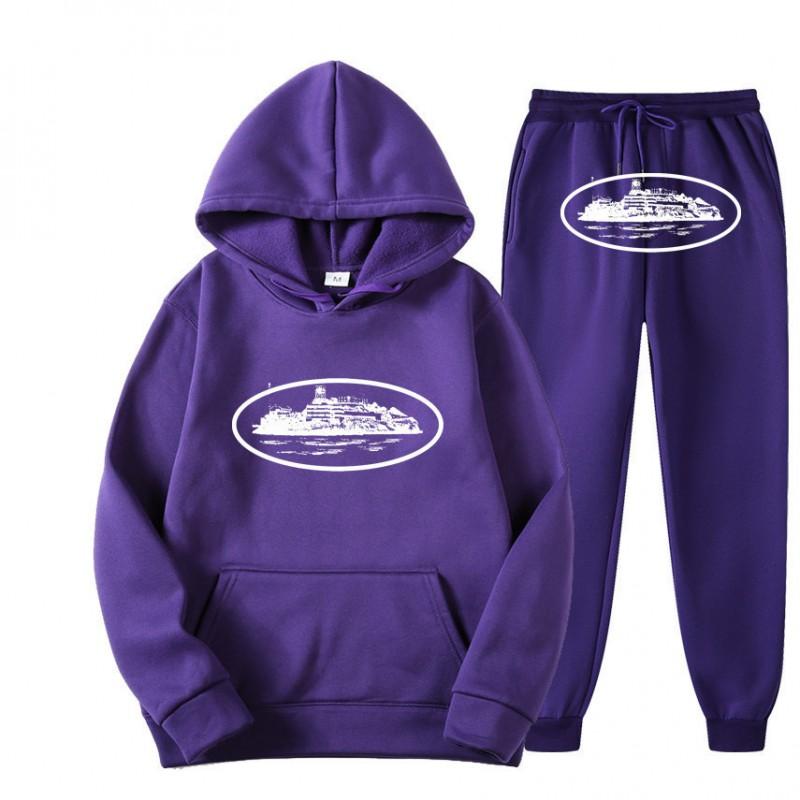 Unisex Oversized Streetwear Mikina Jogger Set Ležérní Sportovní Oblečení Podzim Mladistvý Hip Hop Skateboard
