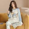Pajamas Women's 1011 New Autumn and Spring Pure Cotton Fabric 100 Cotton Long-sleeved Women's Cute Loungewear Set