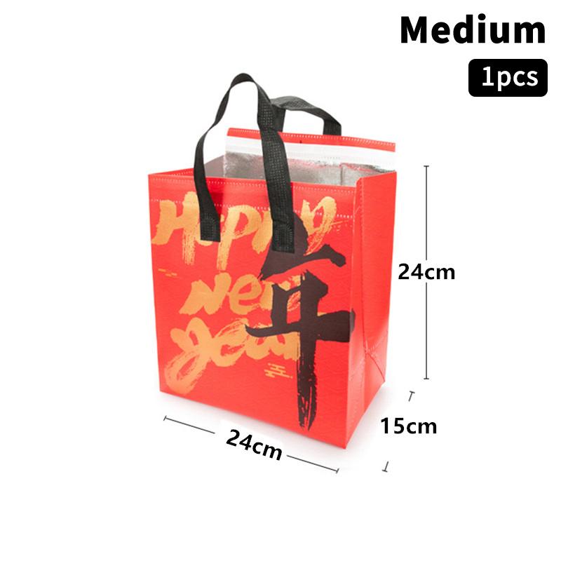 M-1 Stück Chinesisches Neujahr Vlies Aluminiumfolie Thermobeutel Handheld Selbstversiegelnde Verpackung Lieferung Lebensmittel Kuchen Getränke Warm halten