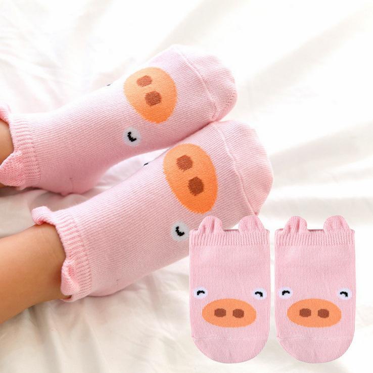 Three-Dimensional Cartoon Boat Socks: Non-Slip Polyester Cotton for Newborns