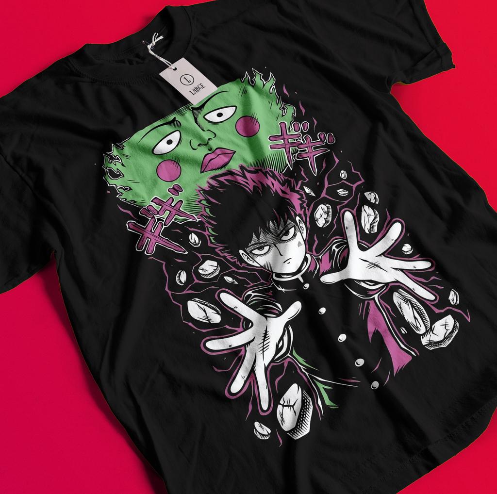 Mob Psycho 100 T-Shirt Shigeo Kageyama T-Shirt Arataka Reigen Shirt Hanazawa T-Shirt BB874
