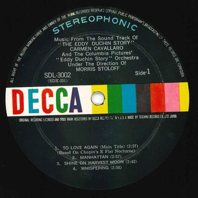 10inch Record OST - Eddy Duchin Story SDL3002 DECCA Japan Soundtracks & Musicals Used