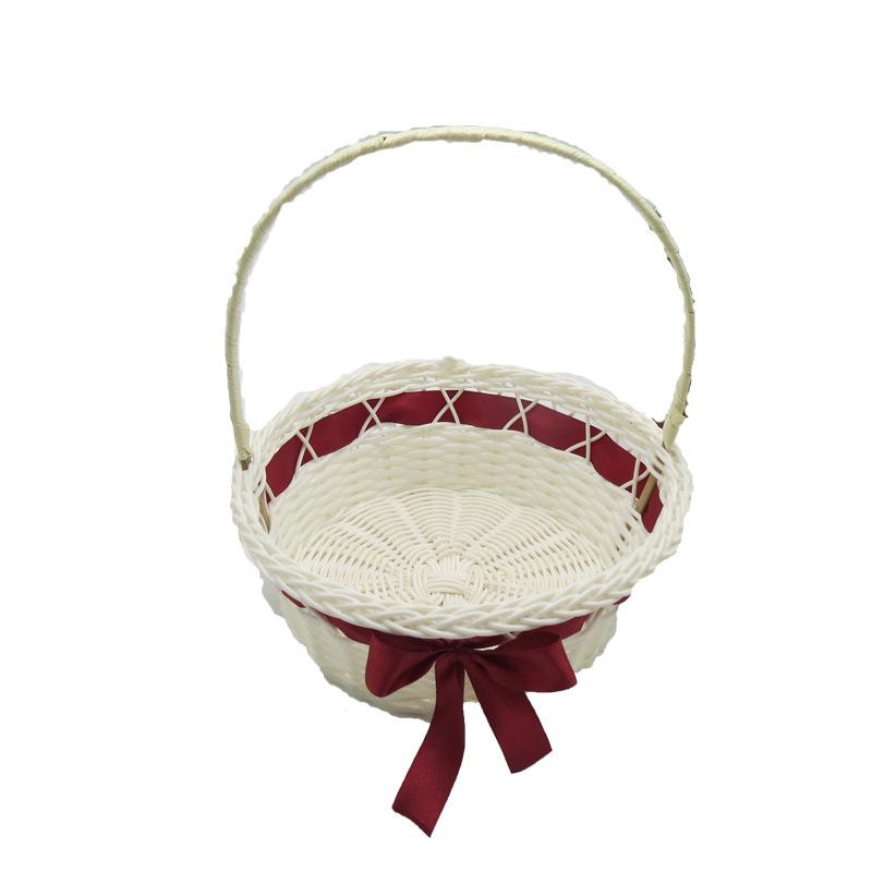 

Woven Vine- Handheld Storage Basket Flower Basket One Size винный