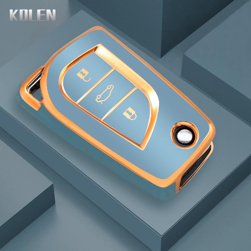 

Tpu Car Flip Key Case Cover Shell Fob For Toyota Camry Rav4 Auris Corolla Verso Yaris C-Hr Scion Im Aygo Avensis Accessories Bag