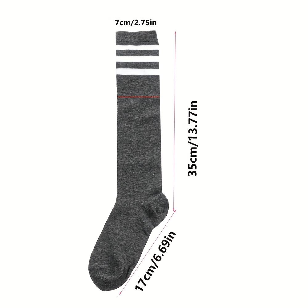 1 Paar Kniehohe Röhrensocken für Damen, Geeignet für Ganzjahreswärme - Unifarben & Gestreifte Sportsocken, Beinwärmer für Sport & Freizeit