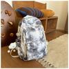 New National Style Versatile Tie-dye Backpack Student Large-capacity Simple Schoolbag Korean Version Niche Personalized Casual Backpack