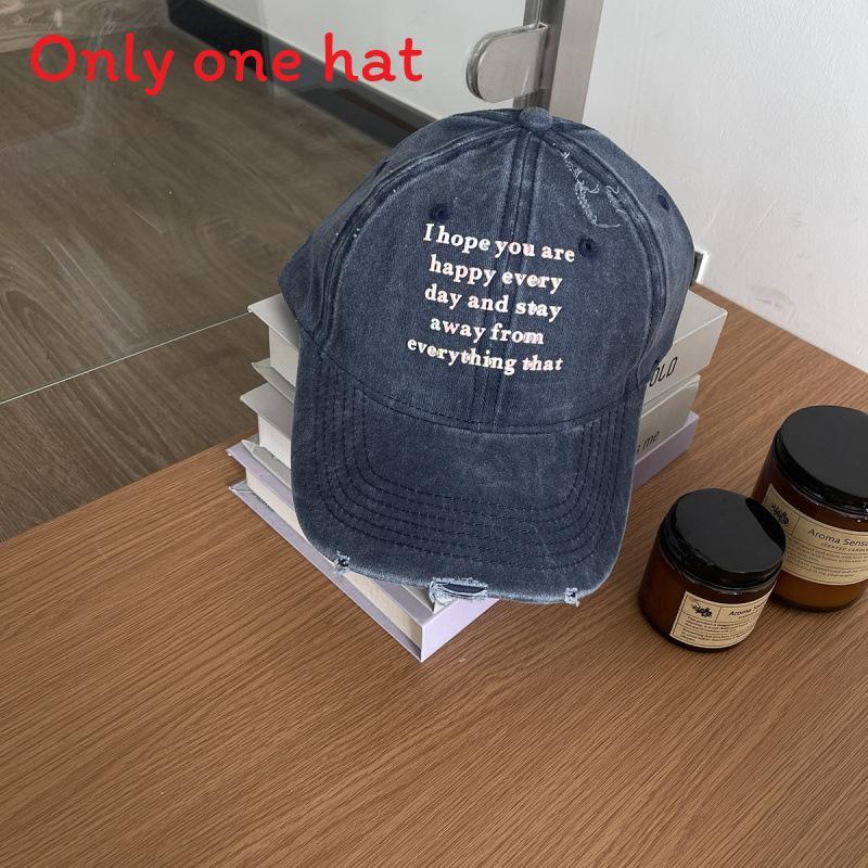 Classic Cotton Baseball Cap With Embroidered Letters For Casual Outdoor Wear