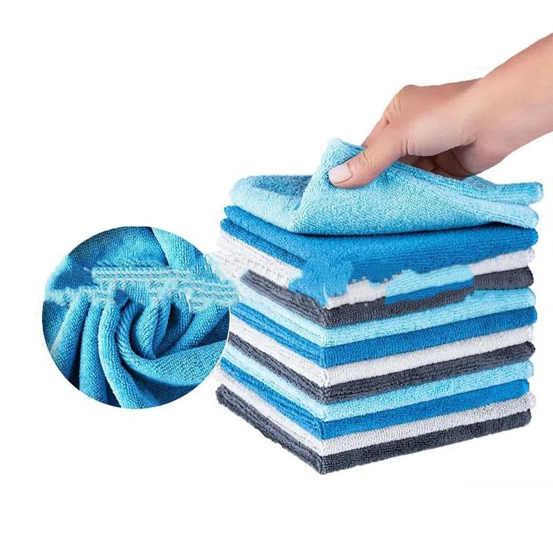 

12-Pack Ultra Soft Microfiber Cleaning Cloths - Super Absorbent Lint-Free Towels for Kitchen Dishes Car Cleaning & Table Wiping 1