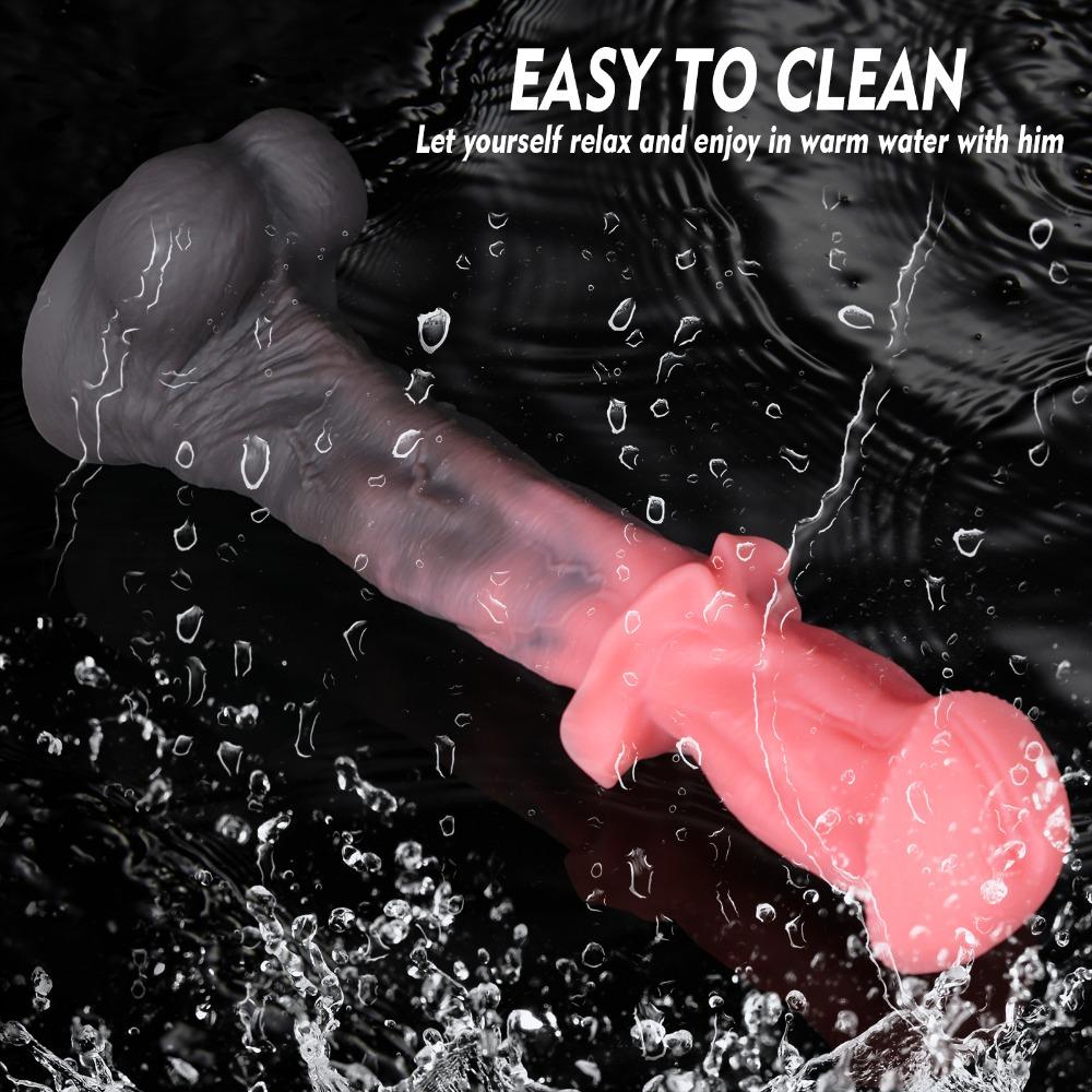 Soft Silicone Horse Cock Fantasy Dildo with Suction Cup Adult Pleasure Toy