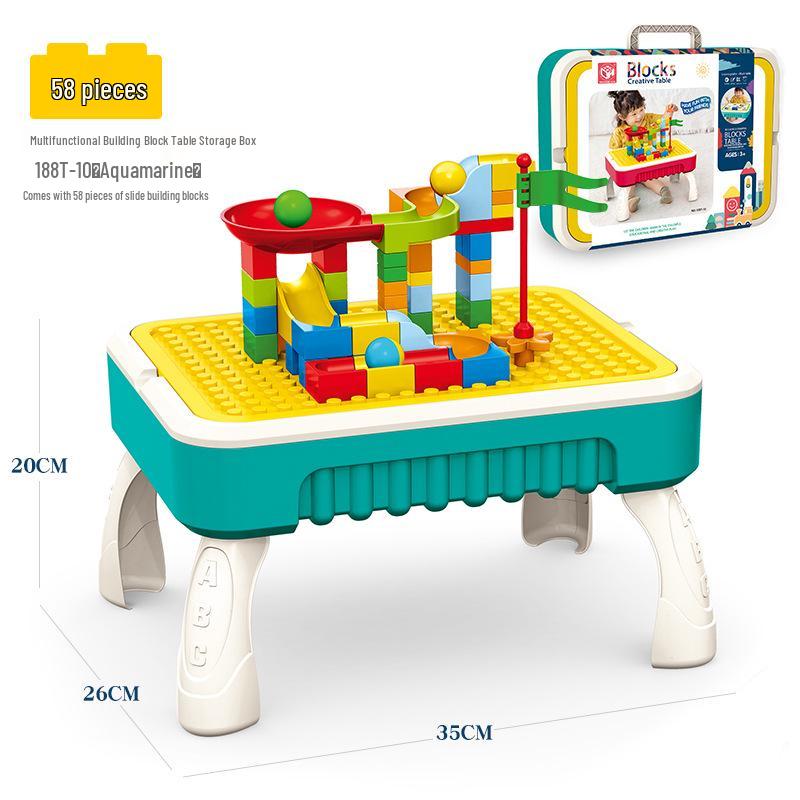 

Стираемый стол для рисования и конструктор с местом для хранения игрушек – Идеально для 3+ лет