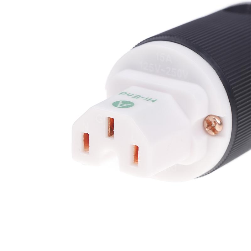 1 Pcs Hifi Audio Us Plug Female Socket American Standard Copper Ac Power Supply Male Connector
