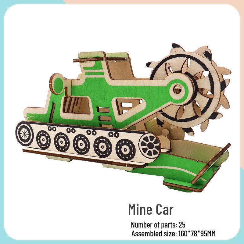 Wooden 3D Puzzle Car - Educational Handmade Toy for Kids