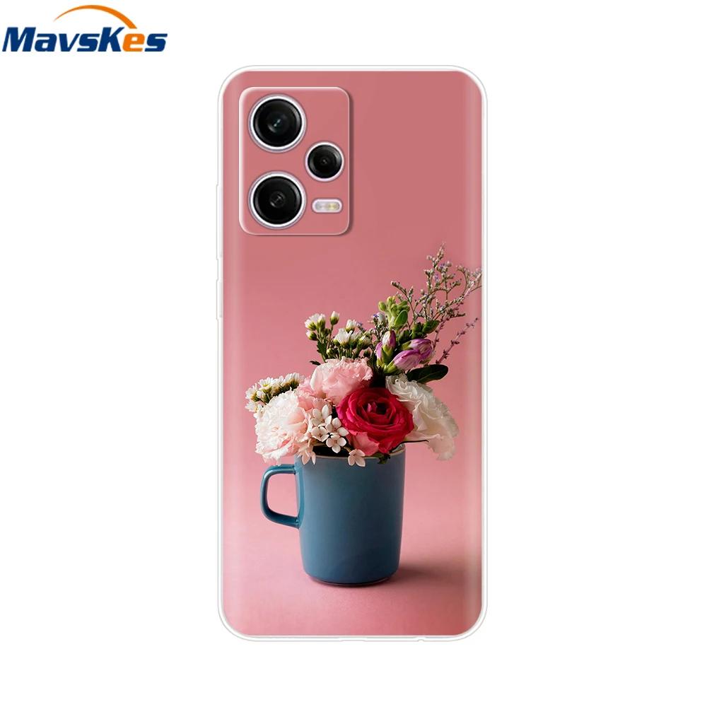 For Redmi Note 12 Pro Case Note12 Pro Cover Printed Silicone Phone Cover for Coque Xiaomi Redmi Note 12 Pro 5G Phone Case Funda
