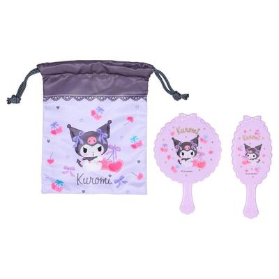 Sanrio Kuromi Ayna & Fırça Seti Japonya YENİ