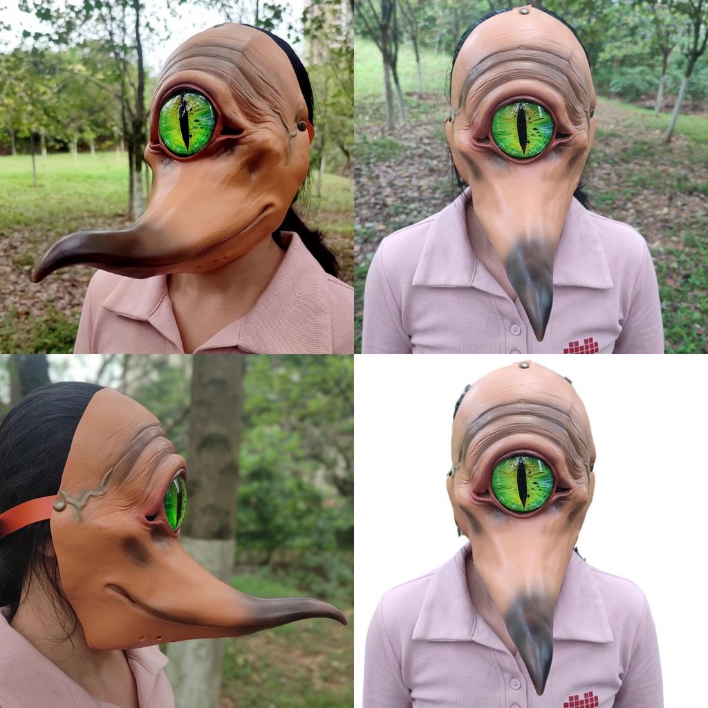 One Eyed Monster With A Long Mouth Monster Latex Mask For Halloween Party And Cosplay Events