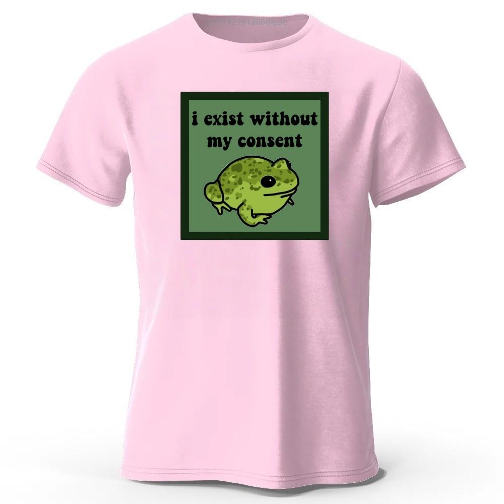 Lustiger Frosch Reine Baumwolle Bedruckt Kurzarm Herrenmode Neuer Stil Laufen Sport T-Shirt Locker Groß Weiches Oberteil