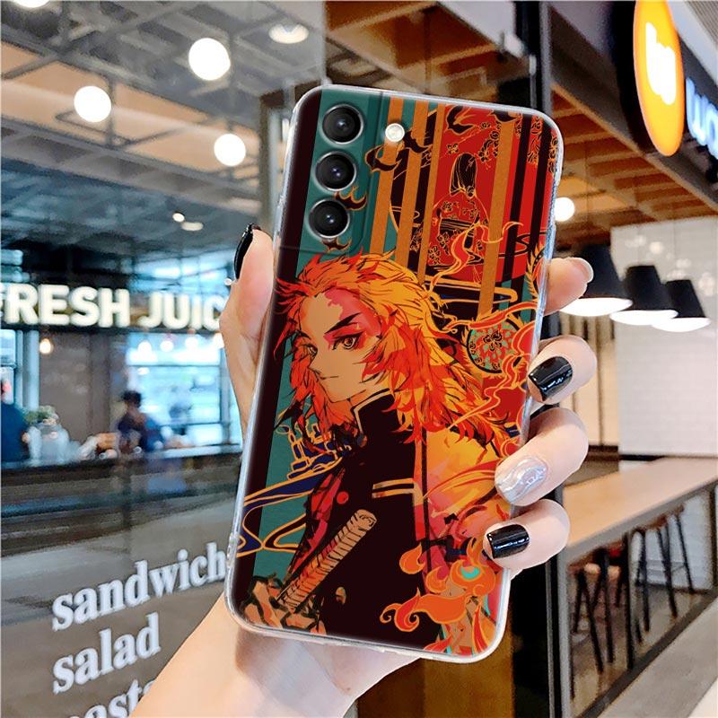 Kamado Nezuko Kimetsu No Yaiba Demon Slayer Clear Case for Samsung Galaxy S22 S21 S20 FE S 22 Ultra S10 E S9 Plus 5G Cover Coque