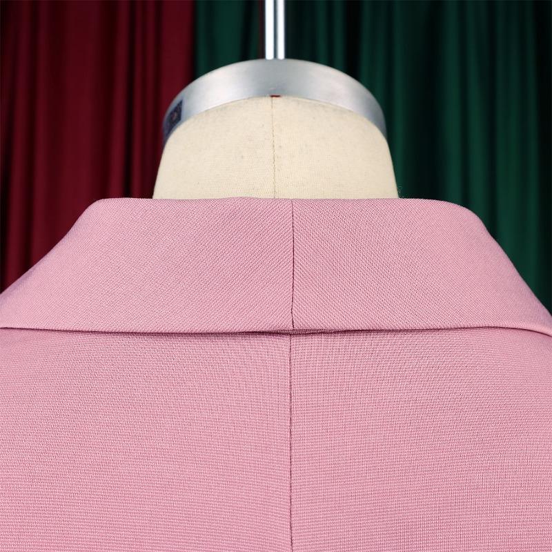 Übergröße Damen Kurzarm Rüschen Farbblock Hoher Bund Bodycon Midi Kleid