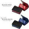 Coin Case Coin Purse Mesh Leather Box Type United HOMME Collaboration Item x [Diablo] Men's [UHD-1150] (Black Blue)
