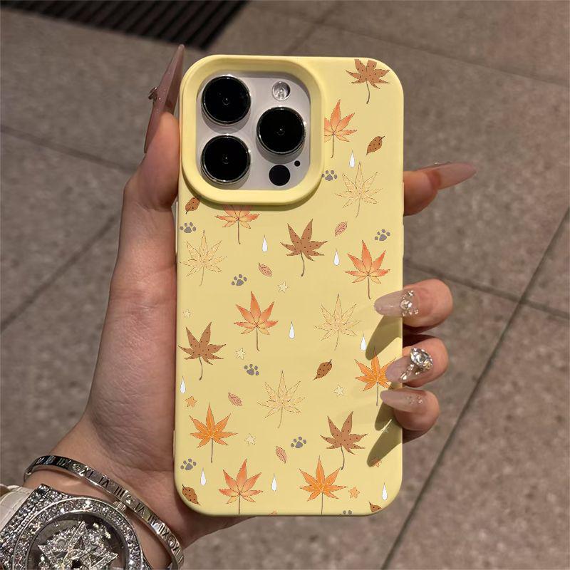 

Autumn Maple Leaf iPhone Case for iPhone 11/12/13/15/16/17 Pro Max Mochi Shell Creative Design iPhone 13 Pro