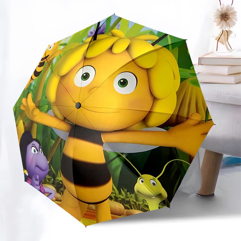 Bee, Adventure Automatic Opening and Closing, 8 Rib Structure Portable Umbrella, Suitable for Men and Women In All Seasons  Perfect Gift for