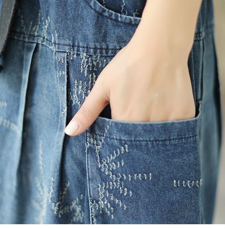 Shorts in Denim a Gamba Larga da Donna Taglie Forti, Stile Estivo - Pantaloncini a Gonna a Cinque Punti Vestibilità Larga