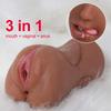 3 In 1 Male Masturbator Realistic Vagina Mouth Pocket Pussy Blowjob Masturbation Erotic Products Adult Goods Sex Toys For Men