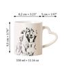 Caucasian Shepherd Dog, Caucasian Ovcharka - cup with a dog, adorable cup with a heart-shaped handle, universal gift from the Art-Dog brand