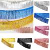 30x300CM Party Backdrop Foil Fringe Garland Metallic Tinsel Streamers Banner Hanging for Birthday Wedding Christmas Decorations