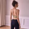Women's Spaghetti Strap Yoga Sports Bra with Beautiful Back Design - Shockproof Running & Fitness Vest Style