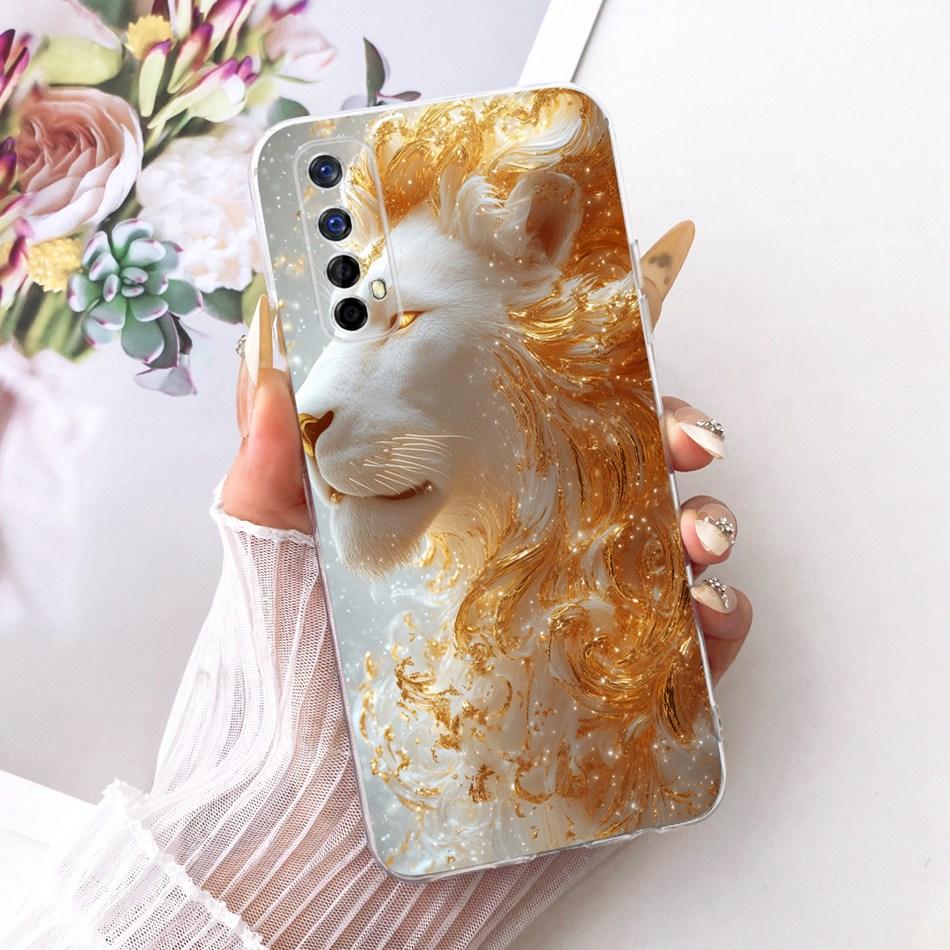 Für Realme 7 RMX2151 / Realme 7 Pro RMX2170 Coole Drachen-Tiger-Muster Handyhülle Für Realme7 RMX2155 Weiche Silikon-TPU-Hüllen