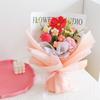 Handmade Gift Bouquet Roses Knitted Artificial Flowers New Knitted  Bouquets  Mother's Day