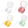 Portable Cosmetic Storage Box with Mirror Jewelry Box Colorful Hair Tie Organizer  Travel